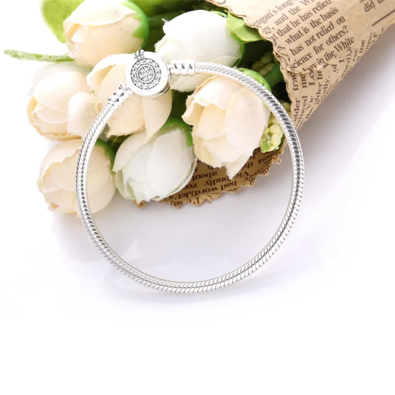 (imagine pentru) Brățară tip lanț clasic strălucitoare cu O cu coroană Pandora Moments - 599046C0 - Vizualizare 3