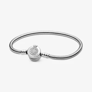 (imagine pentru) Brățară tip lanț clasic strălucitoare cu O cu coroană Pandora Moments - 599046C01