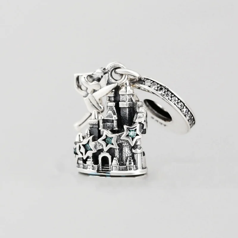 (imagine pentru) Talisman de tip pandantiv cu Parcul Disney Pandora Tinker Bell & Castle - 798856 - Vizualizare 2