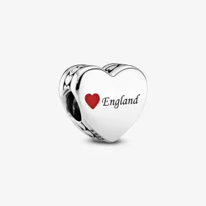 (imagine pentru) Talisman PANDORA cu Anglia Love Heart - 792015_E024