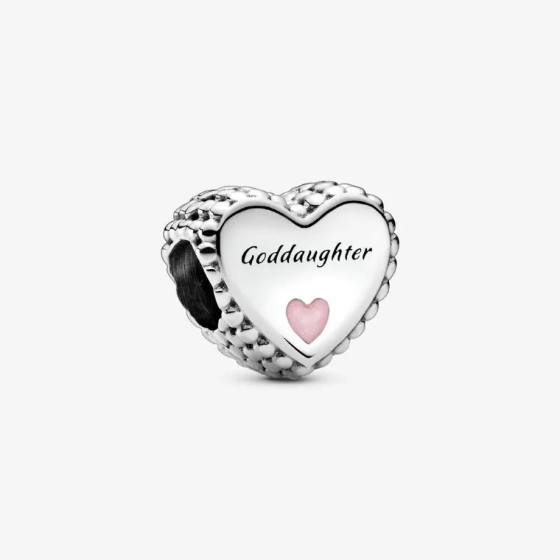 (imagine pentru) Talisman PANDORA cu inimioară pentru fină (Goddaughter) - 799147C01