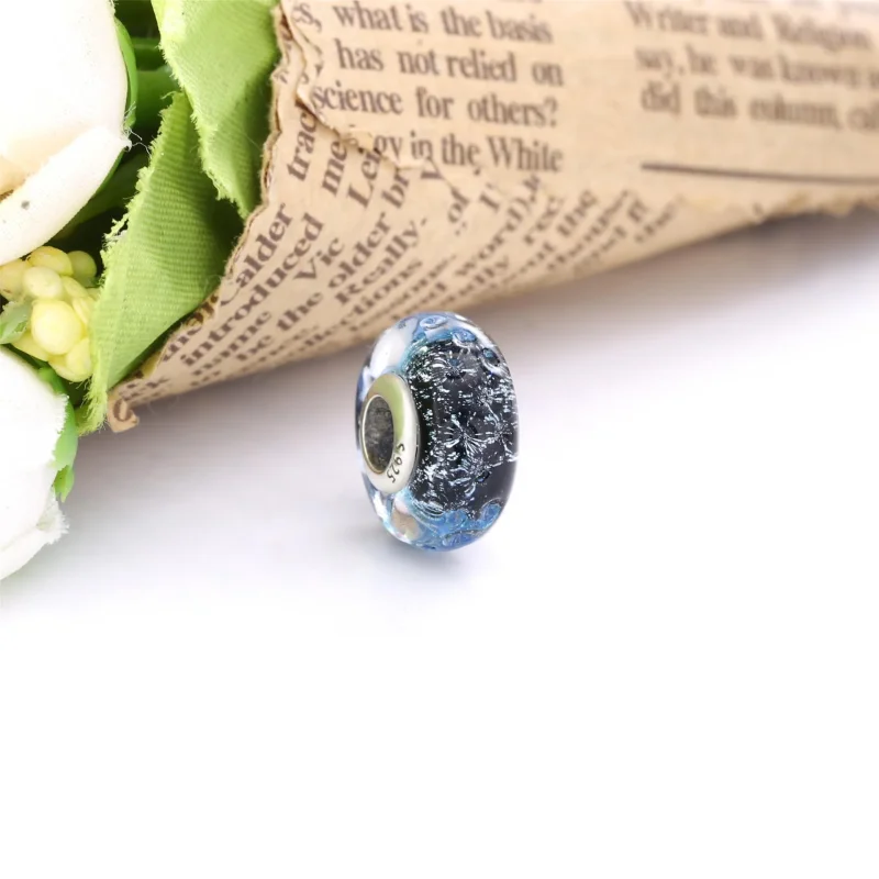 (imagine pentru) Talisman PANDORA cu Sticlă de Murano albastru închis ondulat Ocean - 798938C00 - Vizualizare 2