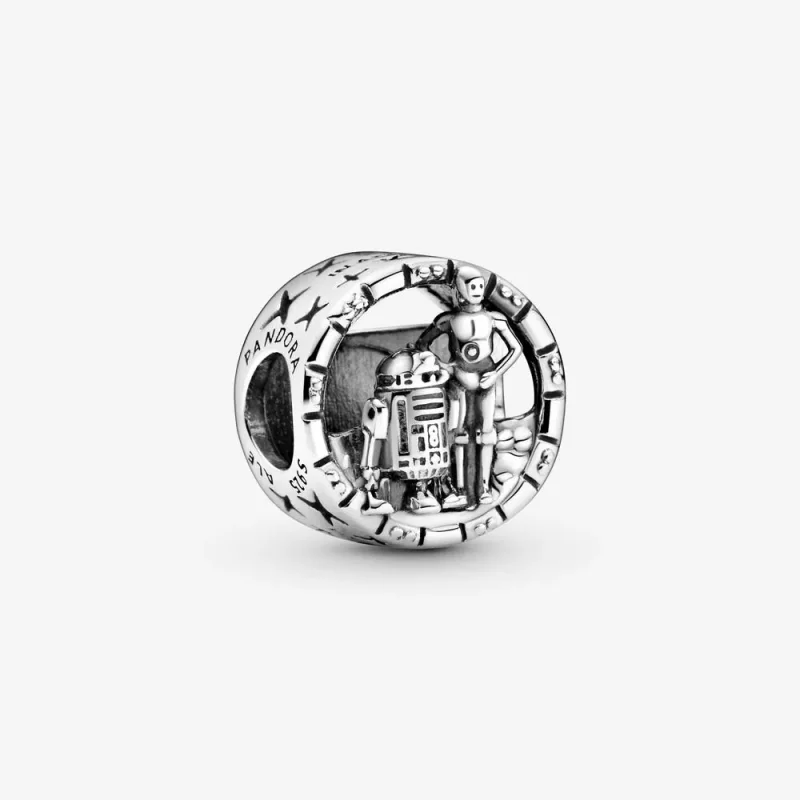 (imagine pentru) Talisman PANDORA cu structură dantelată C-3PO și R2-D2 din Războiul stelelor - 799245C00