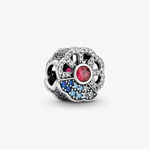 (imagine pentru) Talisman PANDORA cu Ventilator pliabil albastru și roz - 798178CZMX