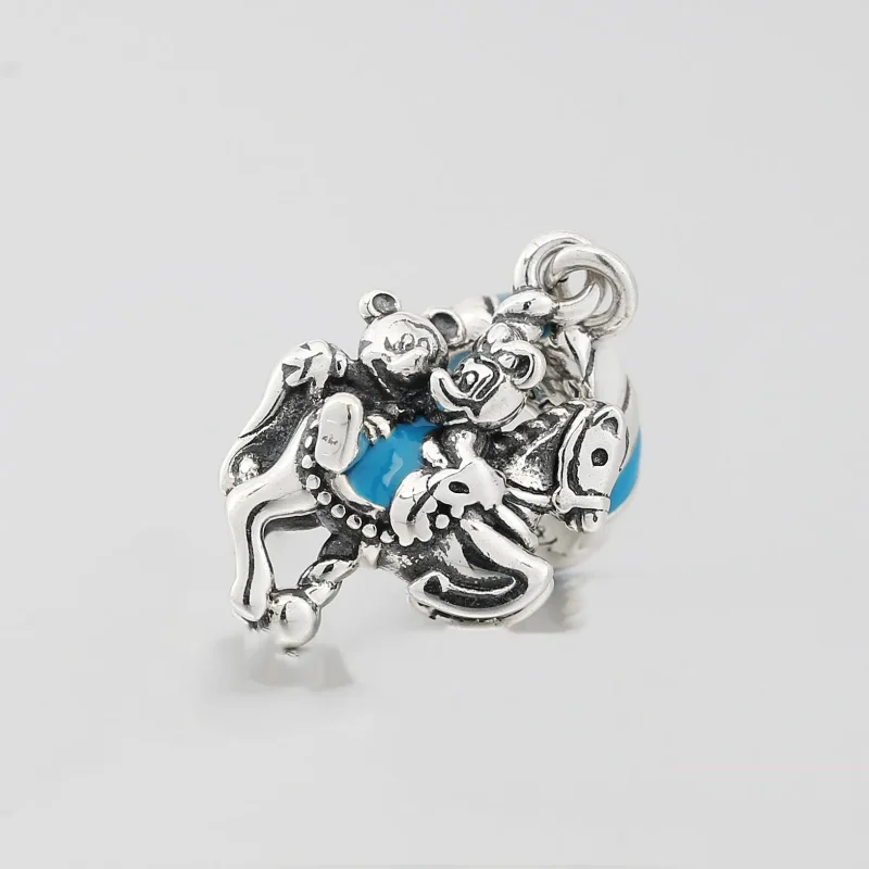 (imagine pentru) Talisman PANDORA de tip pandantiv cu Disney, Cal carusel Mickey și Minnie - 7989 - Vizualizare 3