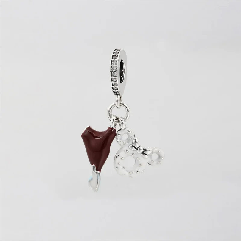 (imagine pentru) Talisman PANDORA de tip pandantiv cu Disney, Înghețată și gogoașă Park - 798894C - Vizualizare 2