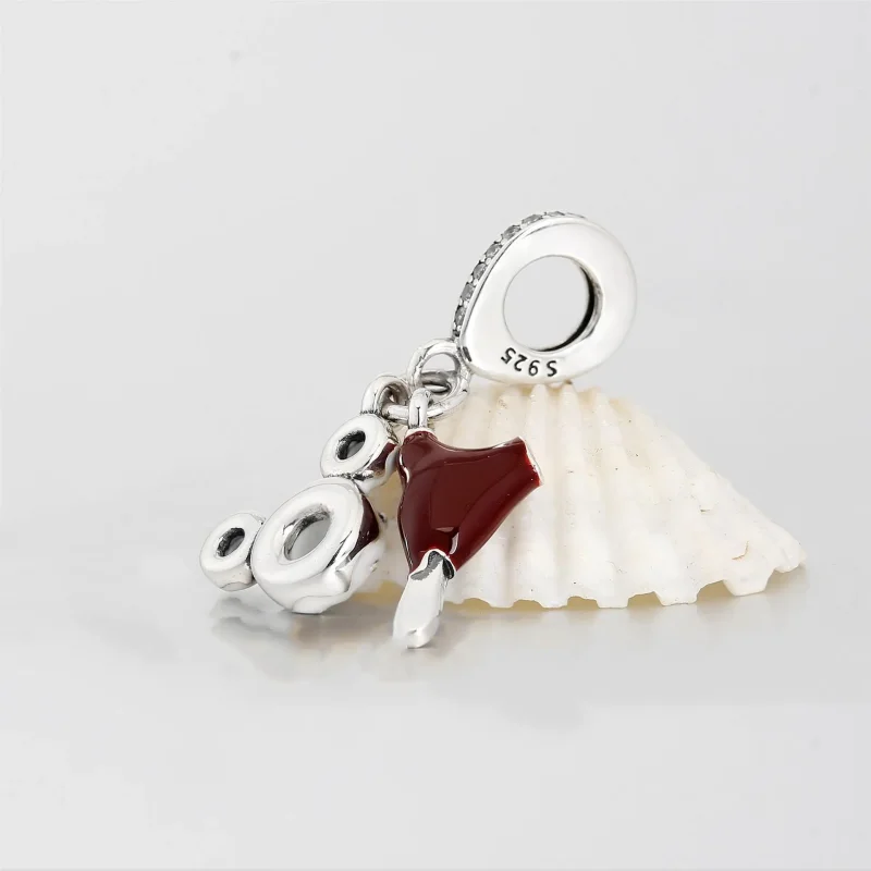 (imagine pentru) Talisman PANDORA de tip pandantiv cu Disney, Înghețată și gogoașă Park - 798894C - Vizualizare 3