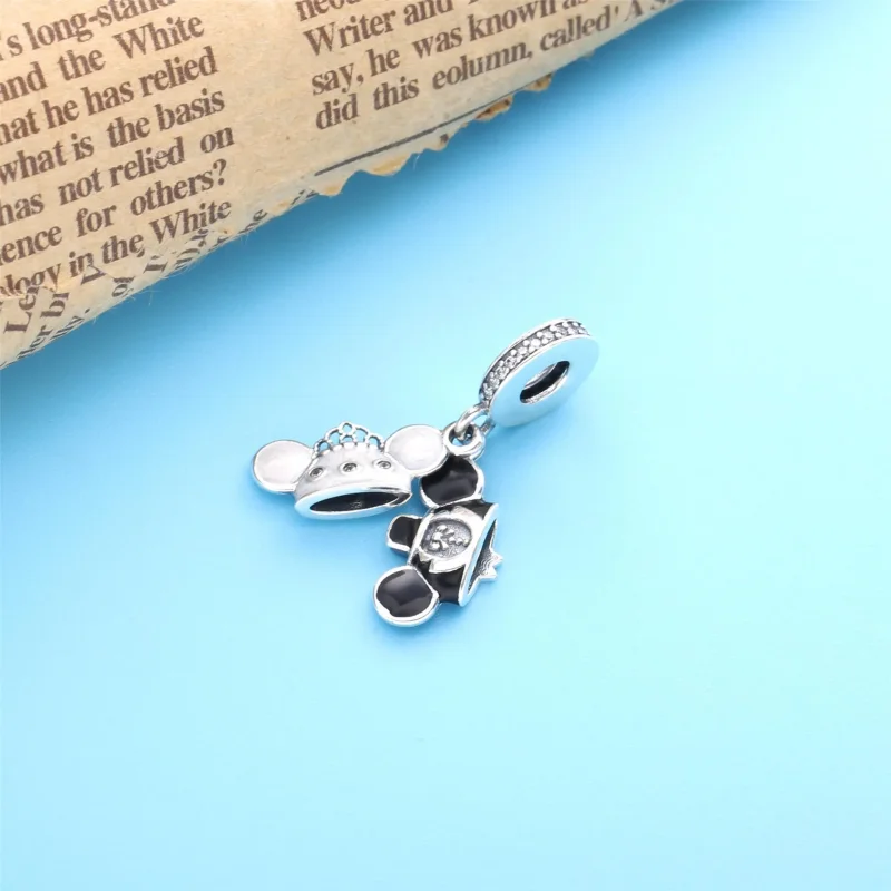 (imagine pentru) Talisman PANDORA de tip pandantiv cu Disney, Nunta Mickey și Minnie - 798804C01 - Vizualizare 2