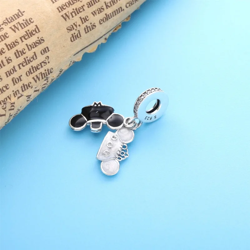 (imagine pentru) Talisman PANDORA de tip pandantiv cu Disney, Nunta Mickey și Minnie - 798804C01 - Vizualizare 3