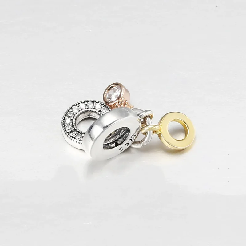 (imagine pentru) Talisman PANDORA de tip pandantiv cu Monogramă și logo triplu - 769044C01 - Vizualizare 2