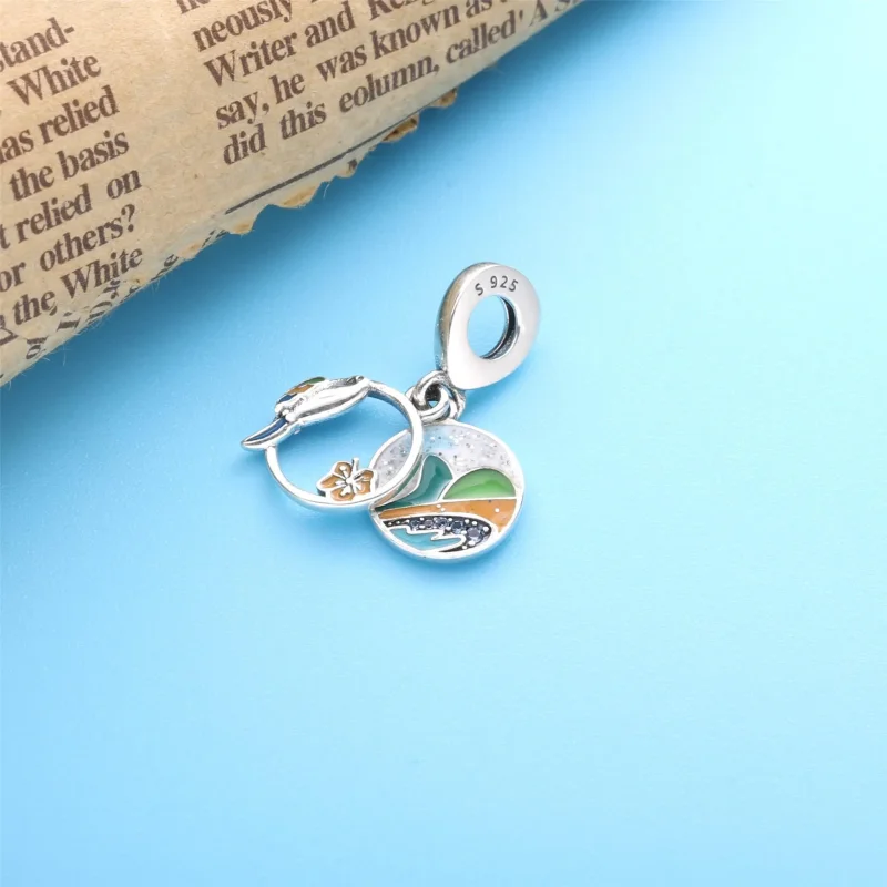(imagine pentru) Talisman PANDORA de tip pandantiv cu Plajă braziliană și papagal - 798919C01 - Vizualizare 3