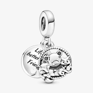 (imagine pentru) Talisman PANDORA de tip pandantiv cu urs, vulpe și veveriță - 799078C00