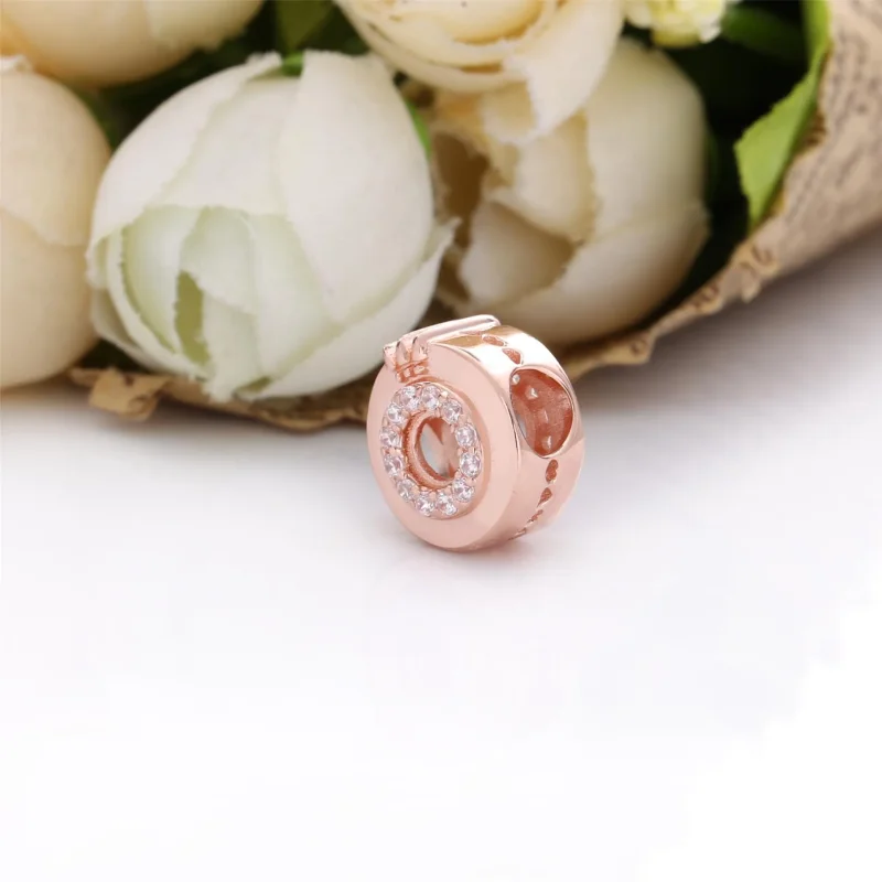 (imagine pentru) Talisman PANDORA O cu coroană pavé cu centru deschis - 789059C01 - Vizualizare 3