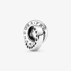 (imagine pentru) Talisman PANDORA tip distanțier cu logo și inimioare - 799035C00