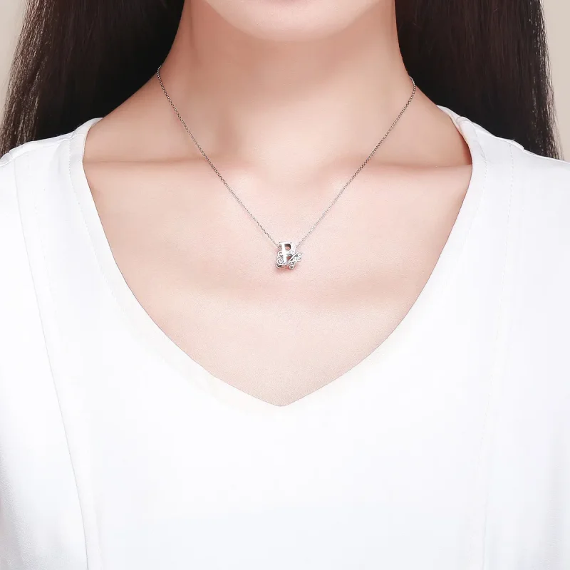 (imagine pentru) Pandora Style Charm cu Floare Strălucitoare Pavé și Litera B - BSC030-B - Vizualizare 5