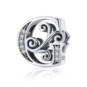 (imagine pentru) Pandora Style Scânteietoare Pavé Floare Litera G Charm - BSC030-G