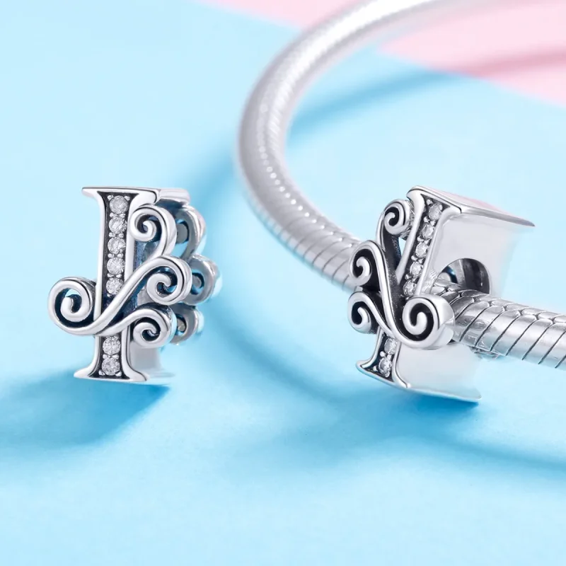 (imagine pentru) Pandora Style Scânteietoare Floare Pavé Litera I Charm - BSC030-I - Vizualizare 4