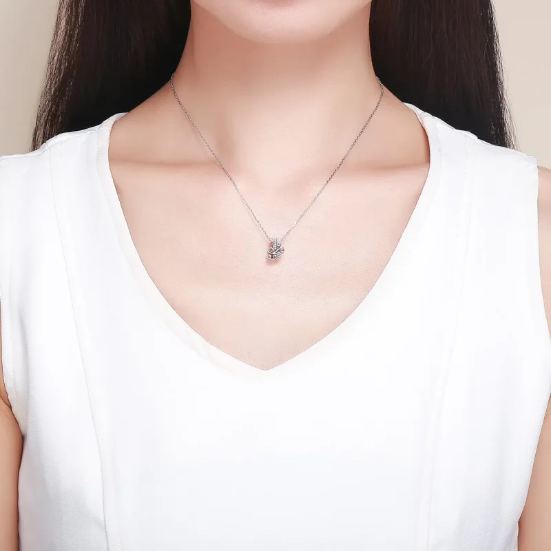 (imagine pentru) Pandora Style Charm cu Flori Strălucitoare Pavé și Litera J - BSC030-J - Vizualizare 5