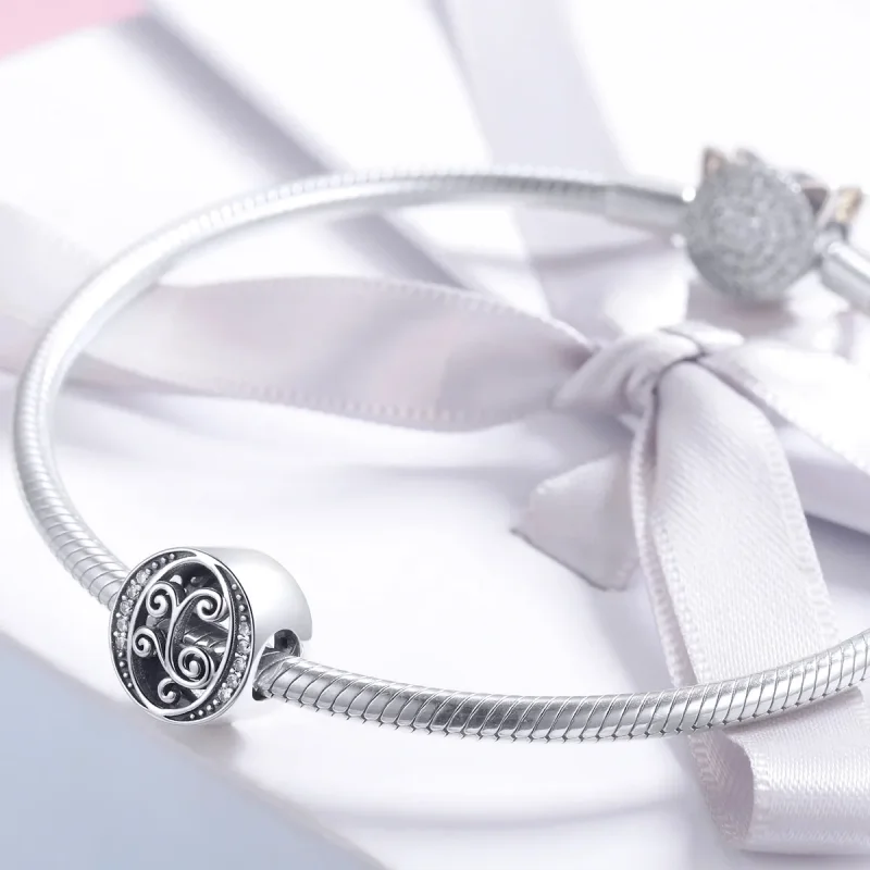 (imagine pentru) Pandora Style Scânteietoare Floare Pavé Litera O Charm - BSC030-O - Vizualizare 3