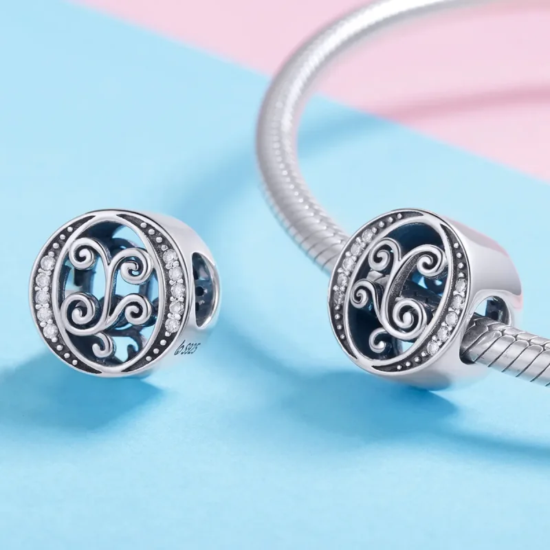 (imagine pentru) Pandora Style Scânteietoare Floare Pavé Litera O Charm - BSC030-O - Vizualizare 4