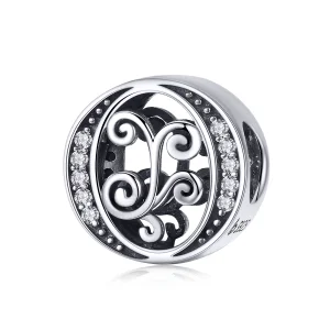 (imagine pentru) Pandora Style Scânteietoare Floare Pavé Litera O Charm - BSC030-O