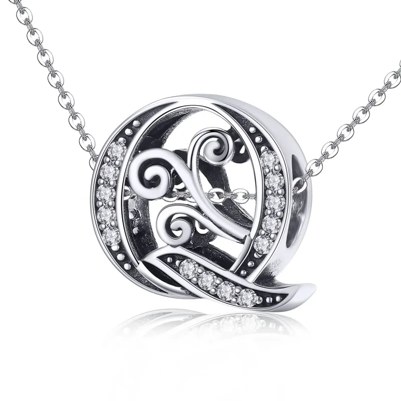 (imagine pentru) Pandora Style Scânteietoare Floare Pavé Litera Q Charm - BSC030-Q - Vizualizare 2