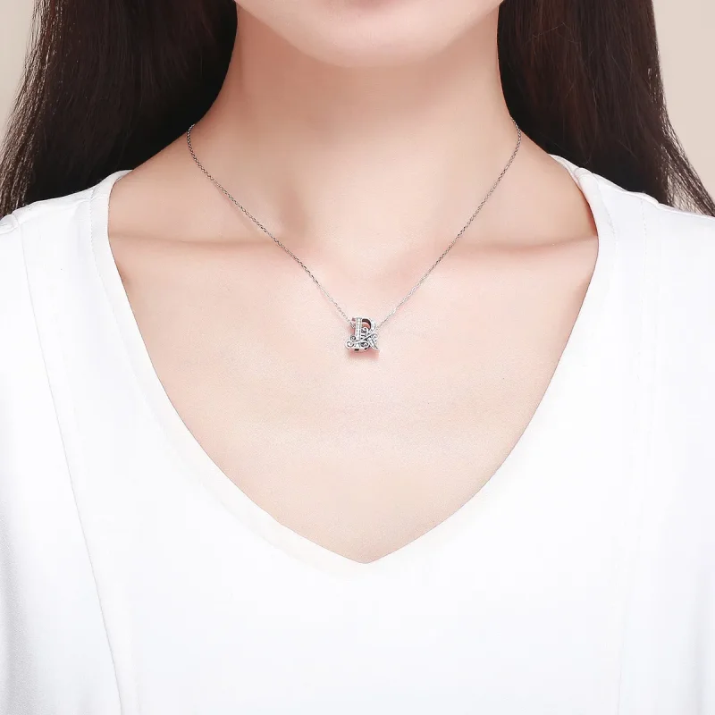 (imagine pentru) Pandora Style Scânteietoare Floare Pavé Litera R Charm - BSC030-R - Vizualizare 5