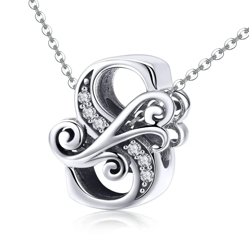 (imagine pentru) Pandora Style Scânteietoare Floare Pavé Litera S Charm - BSC030-S - Vizualizare 2