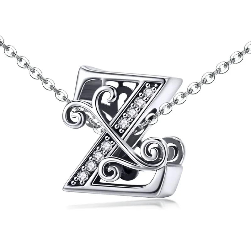 (imagine pentru) Pandora Style Scânteietoare Floare Pavé Litera Z Charm - BSC030-Z - Vizualizare 2