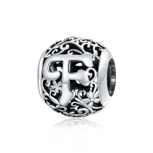 (imagine pentru) Pandora Style Charm cu Flori Openwork și Litera F - SCC1444-F