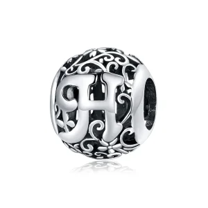 (imagine pentru) Pandora Style Charm cu Flori Openwork și Litera H - SCC1444-H