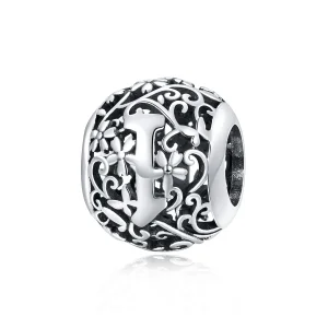 (imagine pentru) Pandora Style Charm cu Flori și Litera I Tăiată - SCC1444-I
