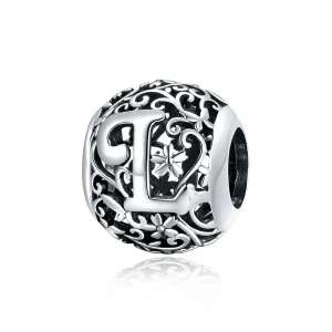(imagine pentru) Pandora Style Charm cu Flori Openwork și Litera L - SCC1444-L