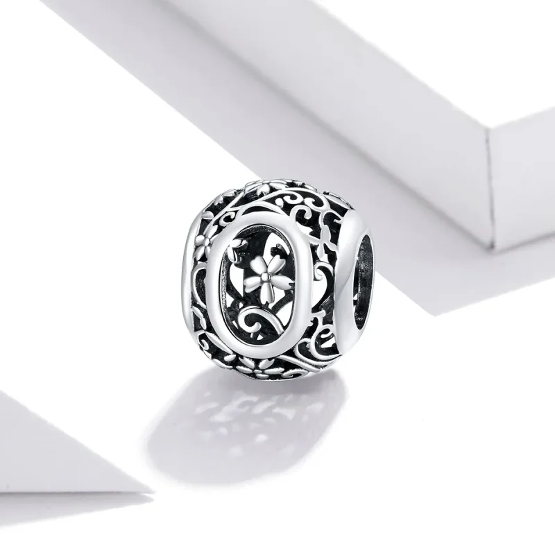 (imagine pentru) Pandora Style Charm cu Flori Openwork Litera O - SCC1444-O - Vizualizare 2