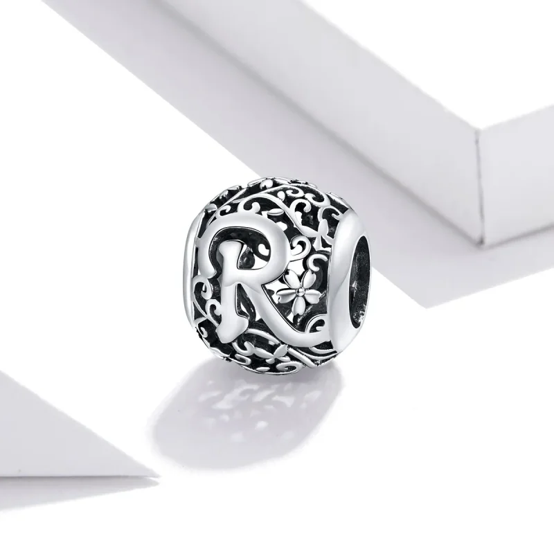 (imagine pentru) Pandora Stil Floare cu Openwork Litera R Charm - SCC1444-R - Vizualizare 2
