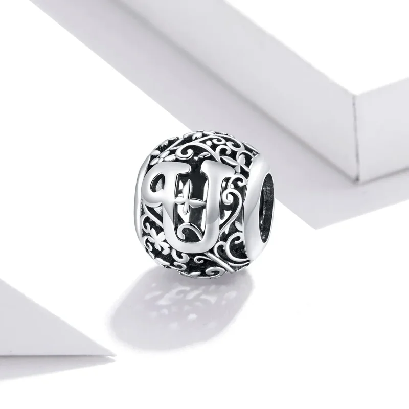 (imagine pentru) Pandora Style Floare Litere U Din Filigran - SCC1444-U - Vizualizare 2