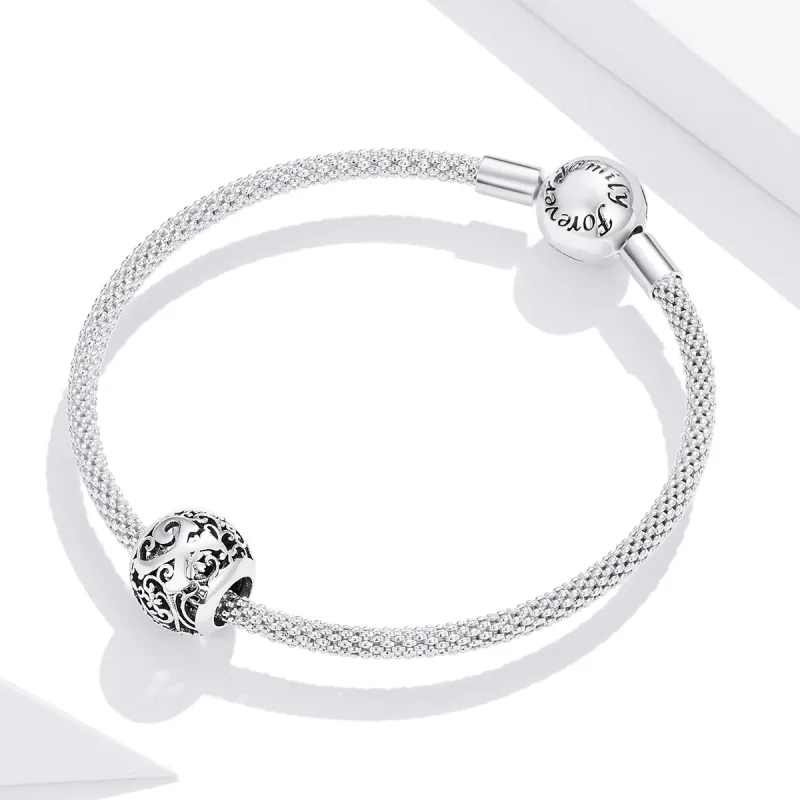 (imagine pentru) Pandora Style Charm cu Flori și Litera X în Traliu - SCC1444-X - Vizualizare 3