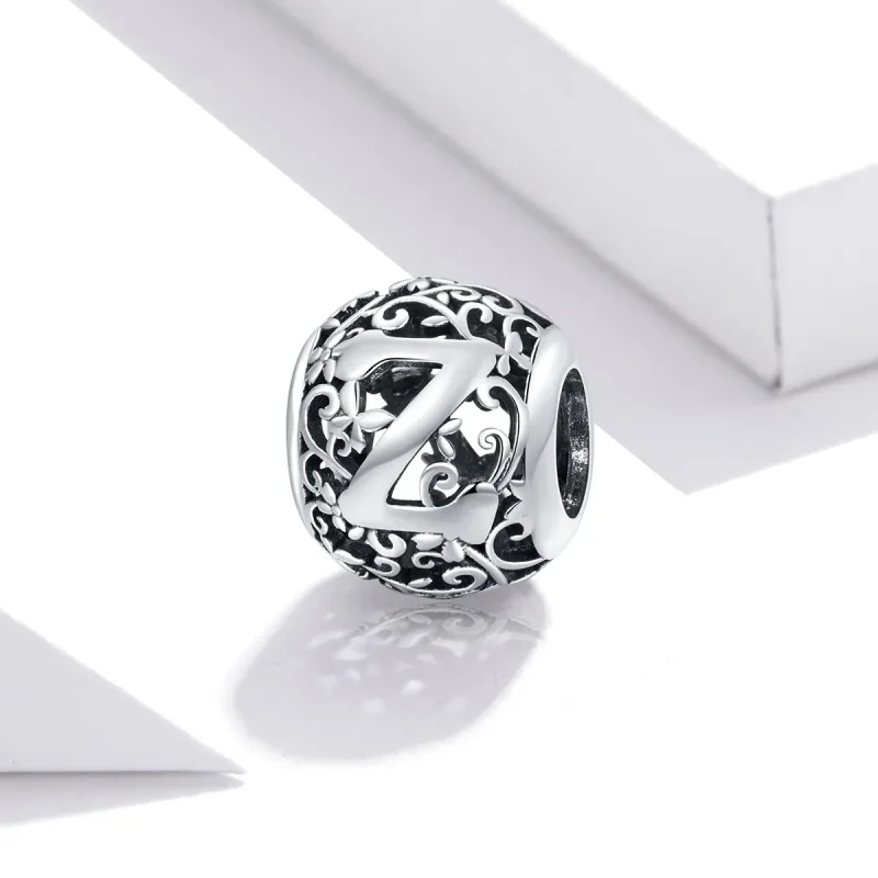 (imagine pentru) Pandora Style Charm cu litera Z din flori openwork - SCC1444-Z - Vizualizare 2