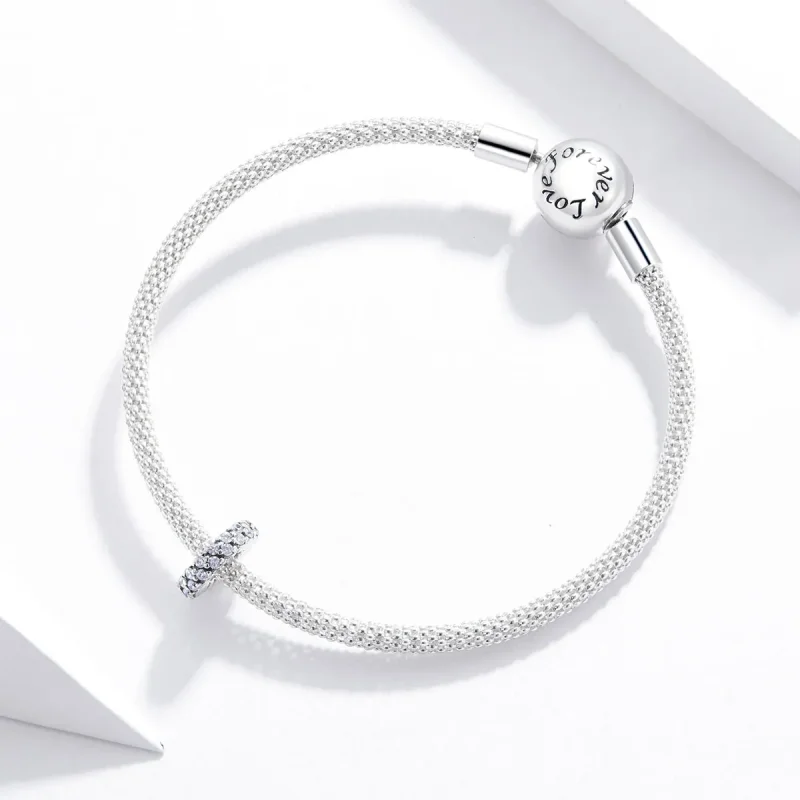 (imagine pentru) Pandora Style Spacer Strălucitor de Iarnă - SCC1648 - Vizualizare 3
