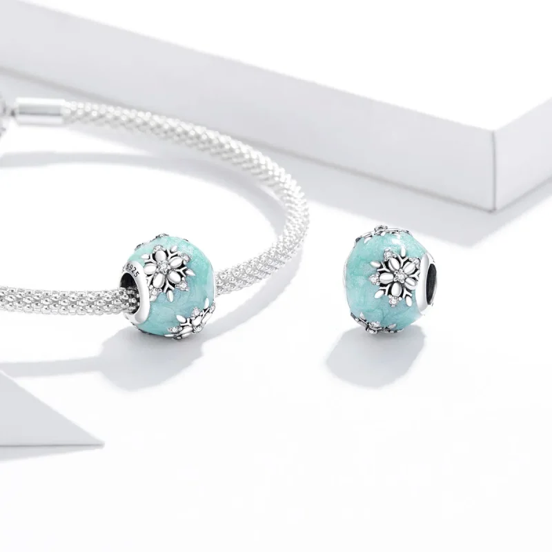 (imagine pentru) Pandora Style Shiny Snowflakes Charm - SCC1650 - Vizualizare 4