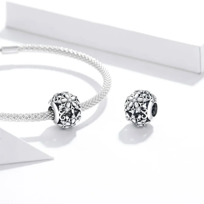 (imagine pentru) Pandora Style Charm cu Fulgi de Zăpadă Openwork - SCC1651 - Vizualizare 4