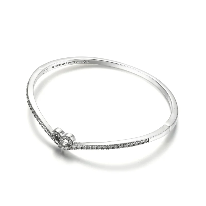 (imagine pentru) Brățară fixă cu inimă wishbone strălucitoare - 599297C01 - Vizualizare 2