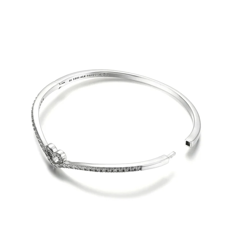 (imagine pentru) Brățară fixă cu inimă wishbone strălucitoare - 599297C01 - Vizualizare 5