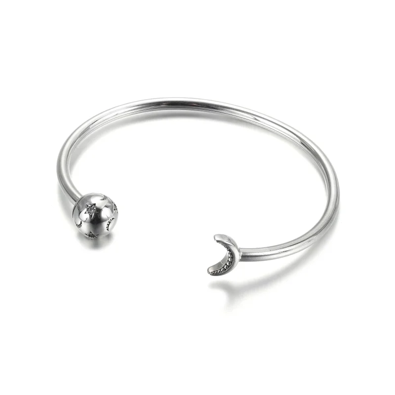 (imagine pentru) Brățară fixă deschisă Pandora cu Luna si Stelele din argint - 599120C01 - Vizualizare 2