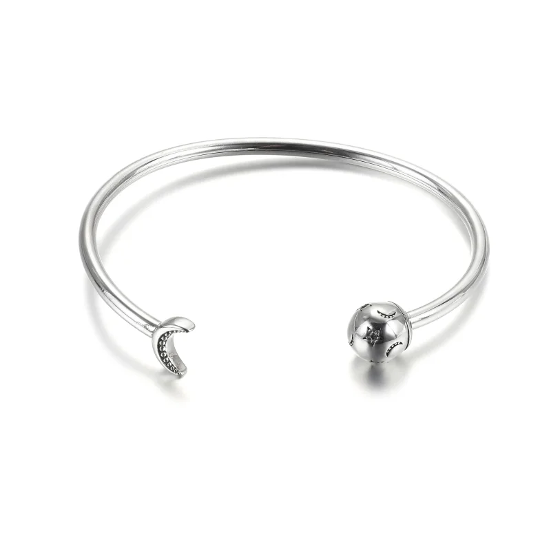 (imagine pentru) Brățară fixă deschisă Pandora cu Luna si Stelele din argint - 599120C01 - Vizualizare 4