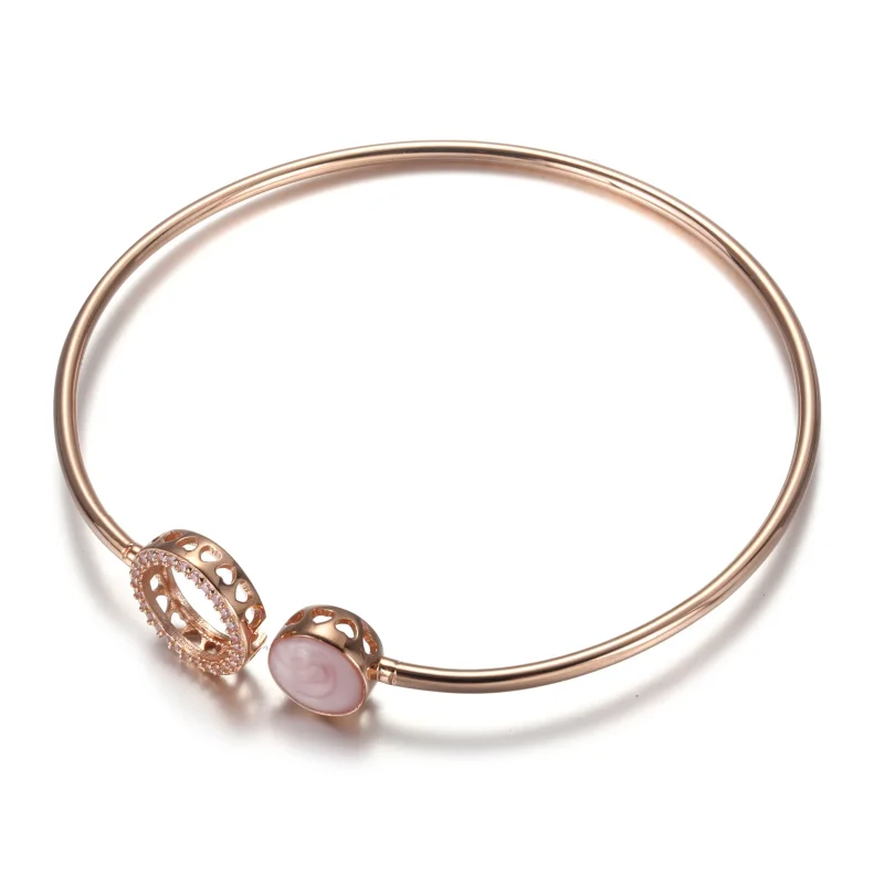 (imagine pentru) Brățară fixă Pandora cu Vârtej roz din aur rose - 589287C01 - Vizualizare 2