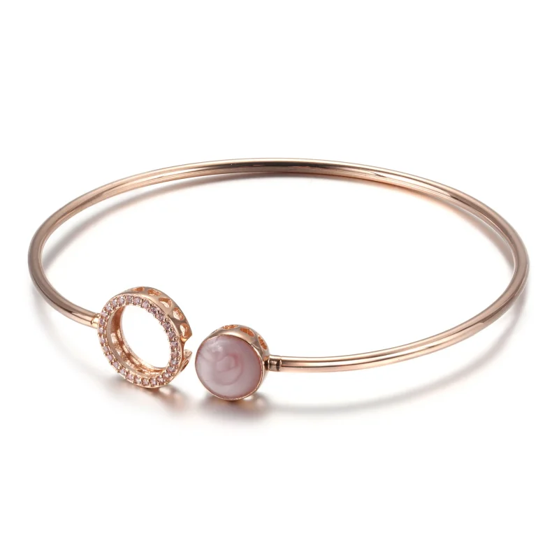 (imagine pentru) Brățară fixă Pandora cu Vârtej roz din aur rose - 589287C01 - Vizualizare 4