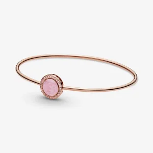 (imagine pentru) Brățară fixă Pandora cu Vârtej roz din aur rose - 589287C01