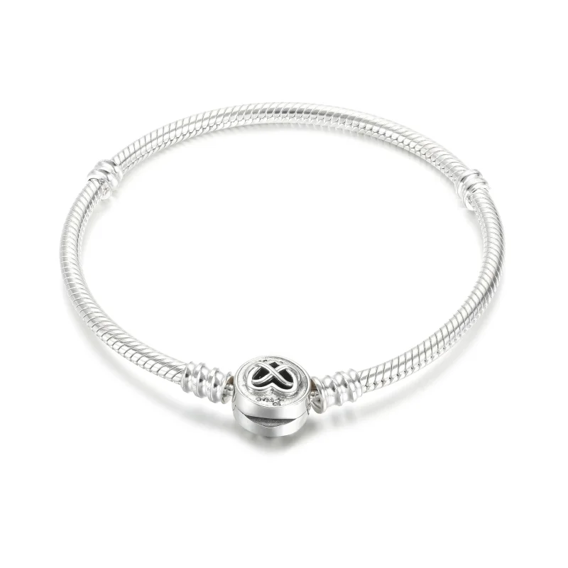 (imagine pentru) Brățară tip lanț clasic cu închizătoare de tip inimă Infinit Pandora Moments - 5 - Vizualizare 2