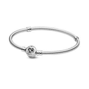 (imagine pentru) Brățară tip lanț clasic cu închizătoare de tip inimă Infinit Pandora Moments - 599365C00